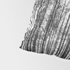 trees in forest landscape - black and white nature photography Pillow Sham Gallery Image 4