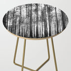 trees in forest landscape - black and white nature photography Side Table Gallery Image 2