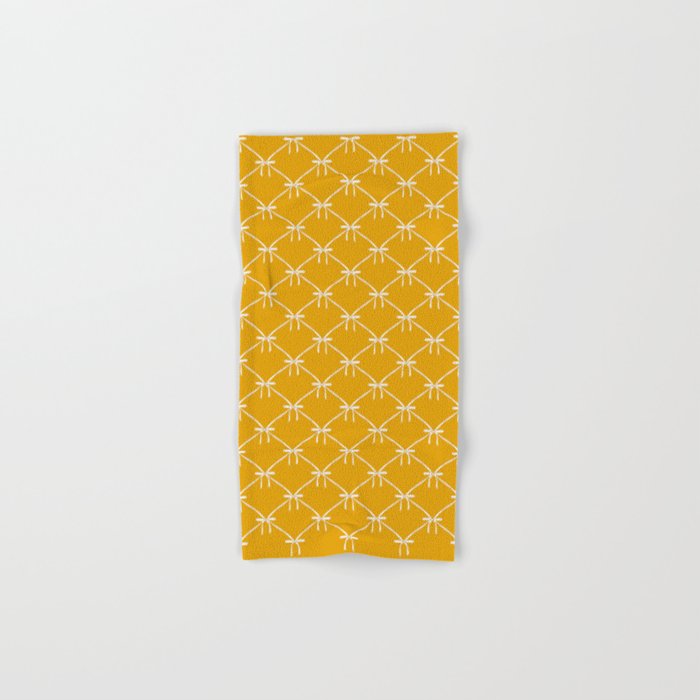 Bows & Ribbons Pattern XX Golden Yellow Bath Towel Gallery Image 1