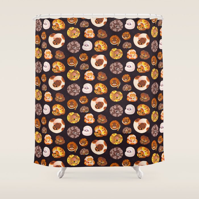 Shy ball pythons - dark Shower Curtain Gallery Image 1