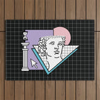 Apollo Vaporwave / greek god Outdoor Rug Gallery Image 1