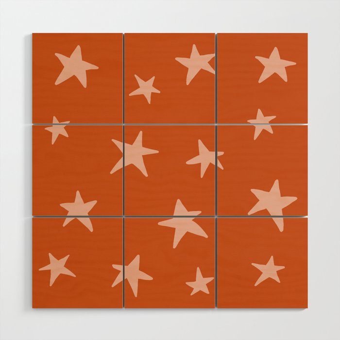 Stars Pumpkin Spice Wood Wall Art Gallery Image 1