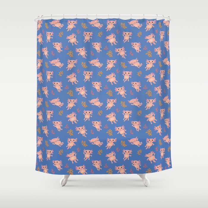 Baby Axolotl Shower Curtain Gallery Image 1