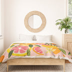 Grapefruit Blooms â Blush Duvet Cover Gallery Image 3
