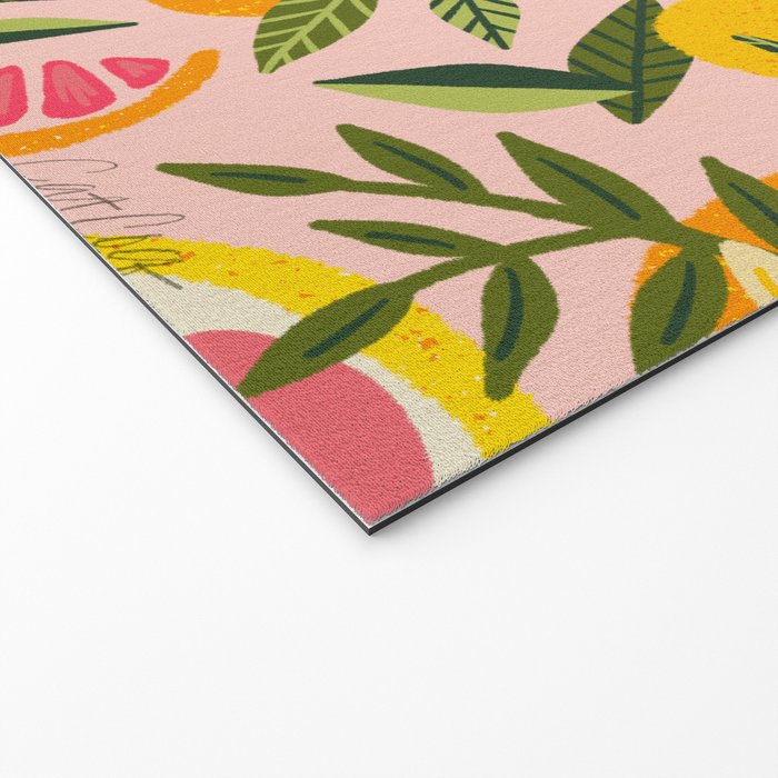 Grapefruit Blooms â Blush Welcome Mat Gallery Image 2