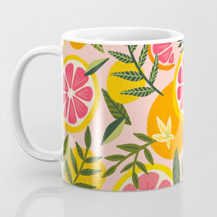 Grapefruit Blooms â Blush Coffee Mug Gallery Image 3