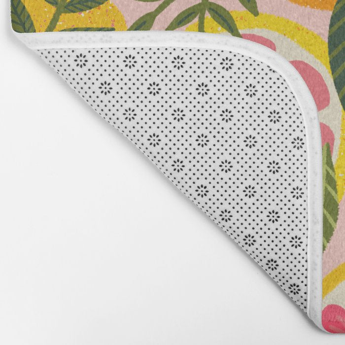 Grapefruit Blooms â Blush Bath Mat Gallery Image 2