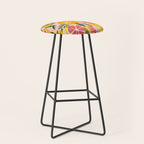 Grapefruit Blooms â Blush Stool Gallery Image 1