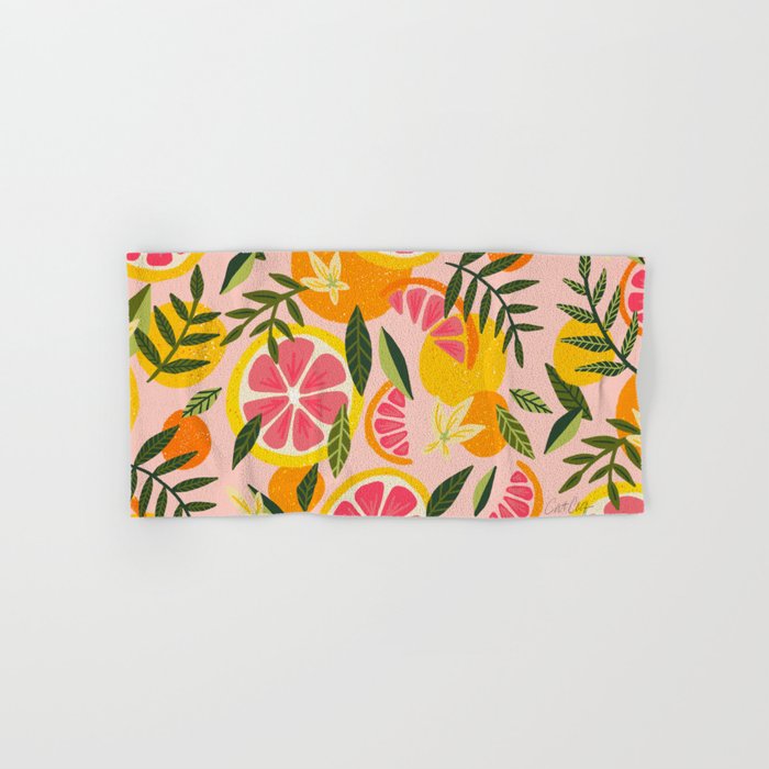 Grapefruit Blooms â Blush Bath Towel Gallery Image 1