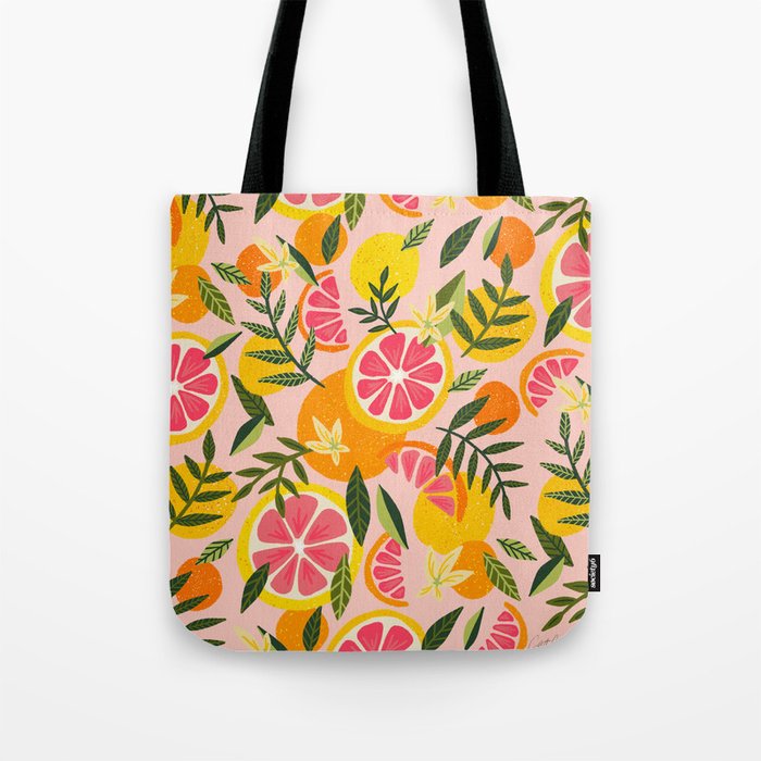 Grapefruit Blooms â Blush Tote Bag Gallery Image 1