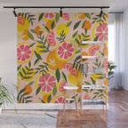Grapefruit Blooms â Blush Wall Mural Gallery Image 1