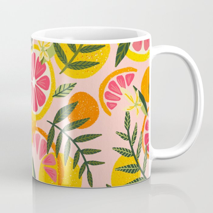 Grapefruit Blooms â Blush Coffee Mug Gallery Image 1