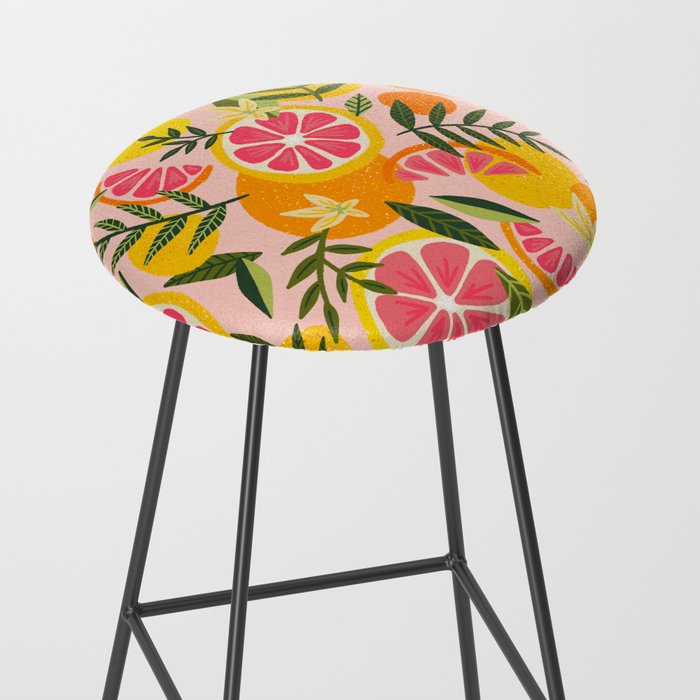 Grapefruit Blooms â Blush Stool Gallery Image 2