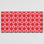 Flowers And Strawberry Pink & Red Checker Desk Mat Gallery Image 3
