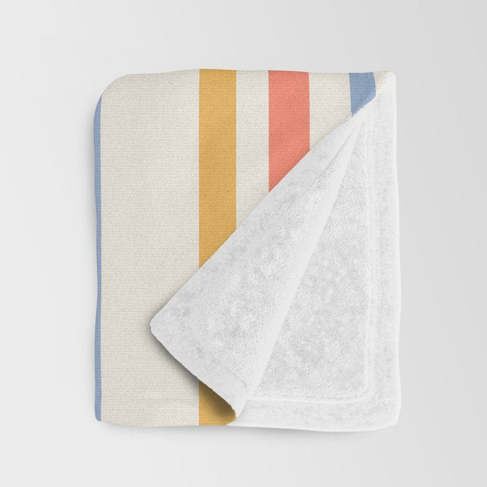 Classic Stripes XXIII - Retro Summer Throw Blanket Gallery Image 3