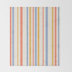 Classic Stripes XXIII - Retro Summer Throw Blanket Gallery Image 2