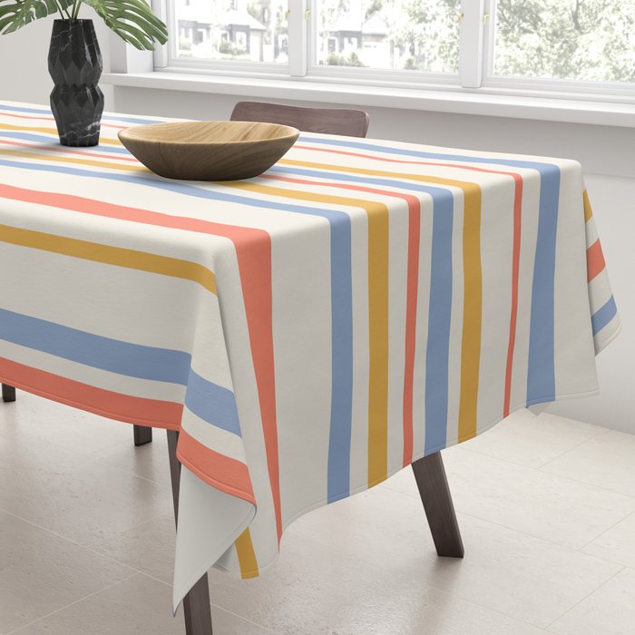 Classic Stripes XXIII - Retro Summer Tablecloth Gallery Image 3