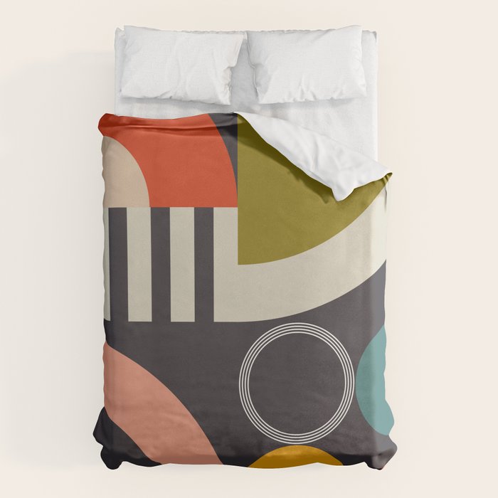 mid century bauhaus geometry abstract 2020 3 Duvet Cover Gallery Image 6