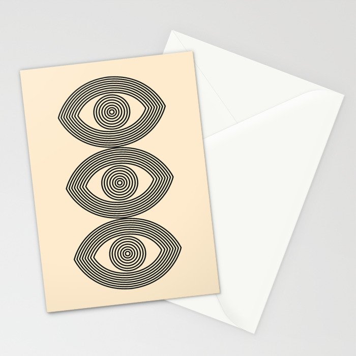 Abstraction_EYE_LINE_POP_ART_Minimalism_001X Stationery Card Gallery Image 2