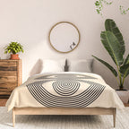 Abstraction_EYE_LINE_POP_ART_Minimalism_001X Comforter Gallery Image 3