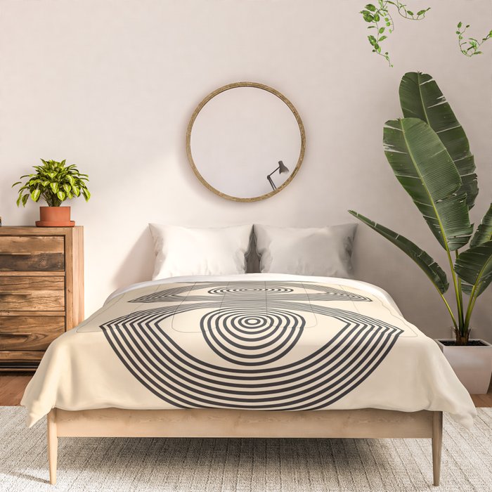 Abstraction_EYE_LINE_POP_ART_Minimalism_001X Comforter Gallery Image 3