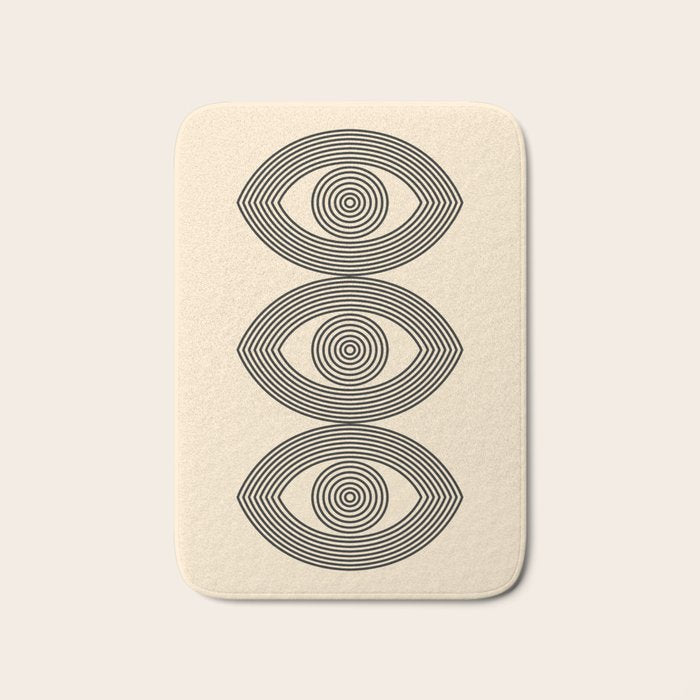 Abstraction_EYE_LINE_POP_ART_Minimalism_001X Bath Mat Gallery Image 1