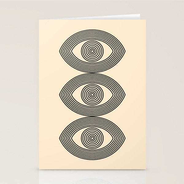 Abstraction_EYE_LINE_POP_ART_Minimalism_001X Stationery Card Gallery Image 1