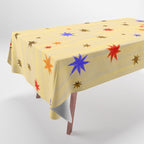 Celestial Star Twinkle in Golden Amber Watercolor Tablecloth Gallery Image 1