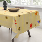 Celestial Star Twinkle in Golden Amber Watercolor Tablecloth Gallery Image 3