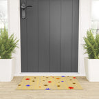 Celestial Star Twinkle in Golden Amber Watercolor Welcome Mat Gallery Image 3