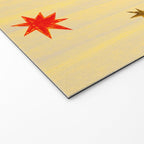 Celestial Star Twinkle in Golden Amber Watercolor Welcome Mat Gallery Image 2