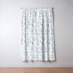 Christmas Toile // Blue & White Window Curtain Gallery Image 3