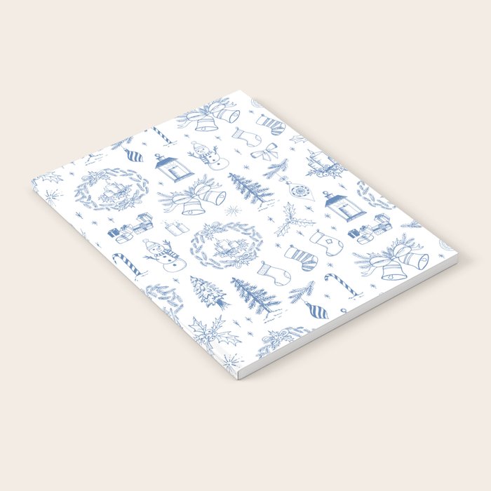 Christmas Toile // Blue & White Notebook Gallery Image 2