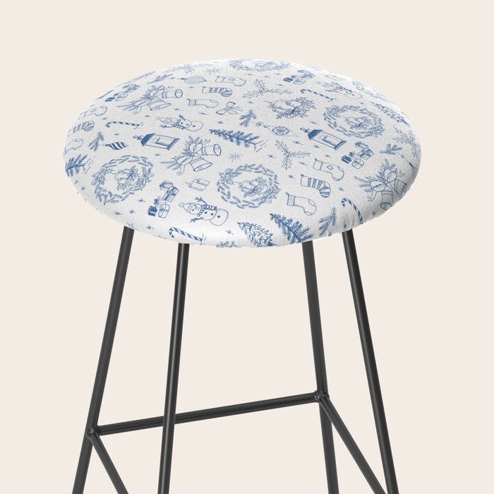 Christmas Toile // Blue & White Stool Gallery Image 2