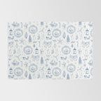 Christmas Toile // Blue & White Rug Gallery Image 2