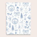 Christmas Toile // Blue & White Notebook Gallery Image 4
