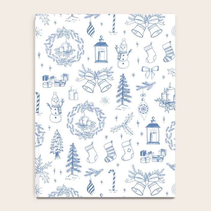 Christmas Toile // Blue & White Notebook Gallery Image 4