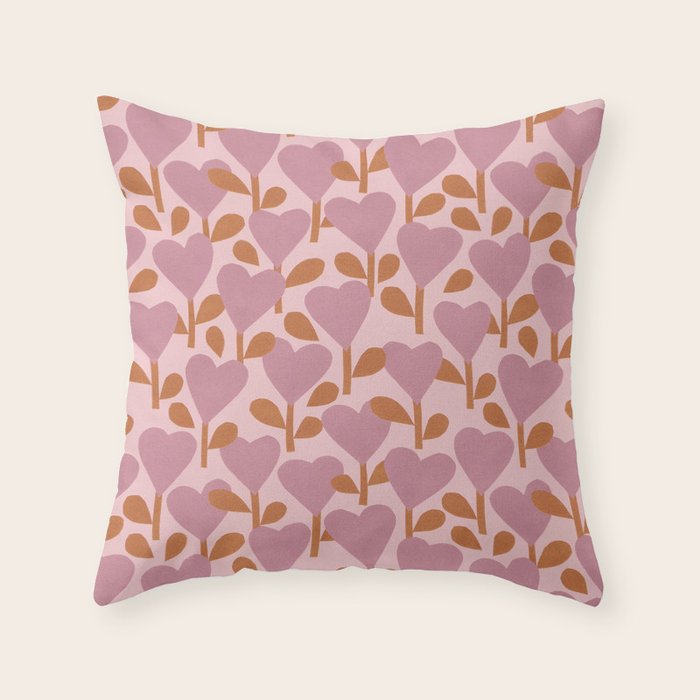 Heart Garden #1 Throw Pillow Gallery Image 6