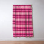 Tartan Plaid - Peppermint Pink Window Curtain Gallery Image 3