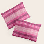 Tartan Plaid - Peppermint Pink Pillow Sham Gallery Image 3