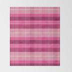 Tartan Plaid - Peppermint Pink Throw Blanket Gallery Image 2