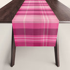 Tartan Plaid - Peppermint Pink Table Runner Gallery Image 1