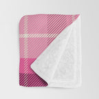 Tartan Plaid - Peppermint Pink Throw Blanket Gallery Image 3