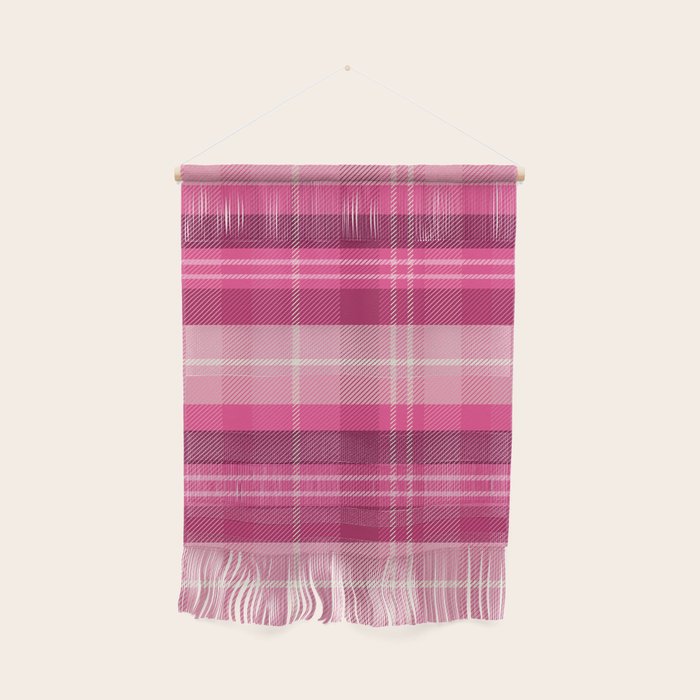 Tartan Plaid - Peppermint Pink Wall Hanging Gallery Image 1