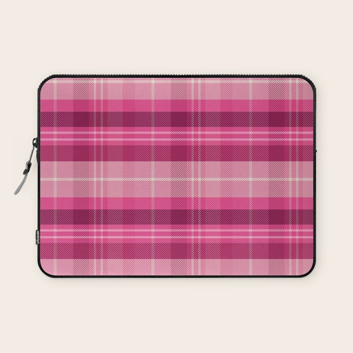 Tartan Plaid - Peppermint Pink Laptop Sleeve Gallery Image 1