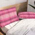 Tartan Plaid - Peppermint Pink Pillow Sham Gallery Image 2