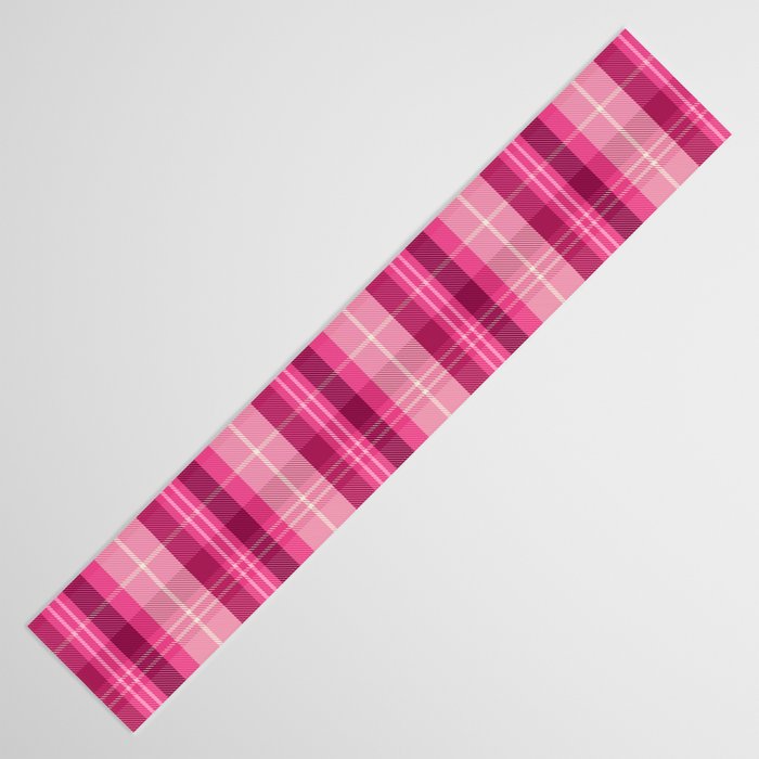 Tartan Plaid - Peppermint Pink Table Runner Gallery Image 3