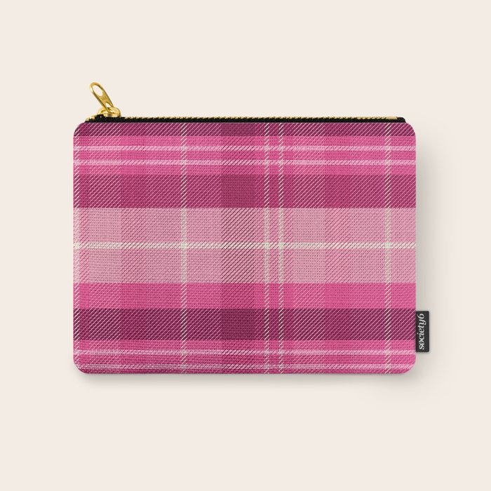 Tartan Plaid - Peppermint Pink Carry All Pouch Gallery Image 1