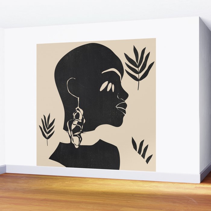 Tropical Girl /Abstract Minimal Wall Mural Gallery Image 2