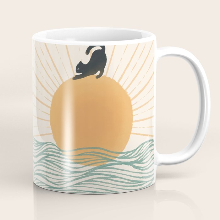 Good Morning Meow 7 Sunny Day Ocean  Coffee Mug Gallery Image 1